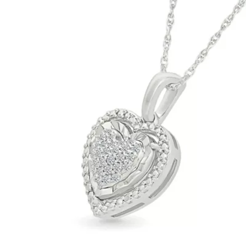 Diamond Fancy Heart Pendant