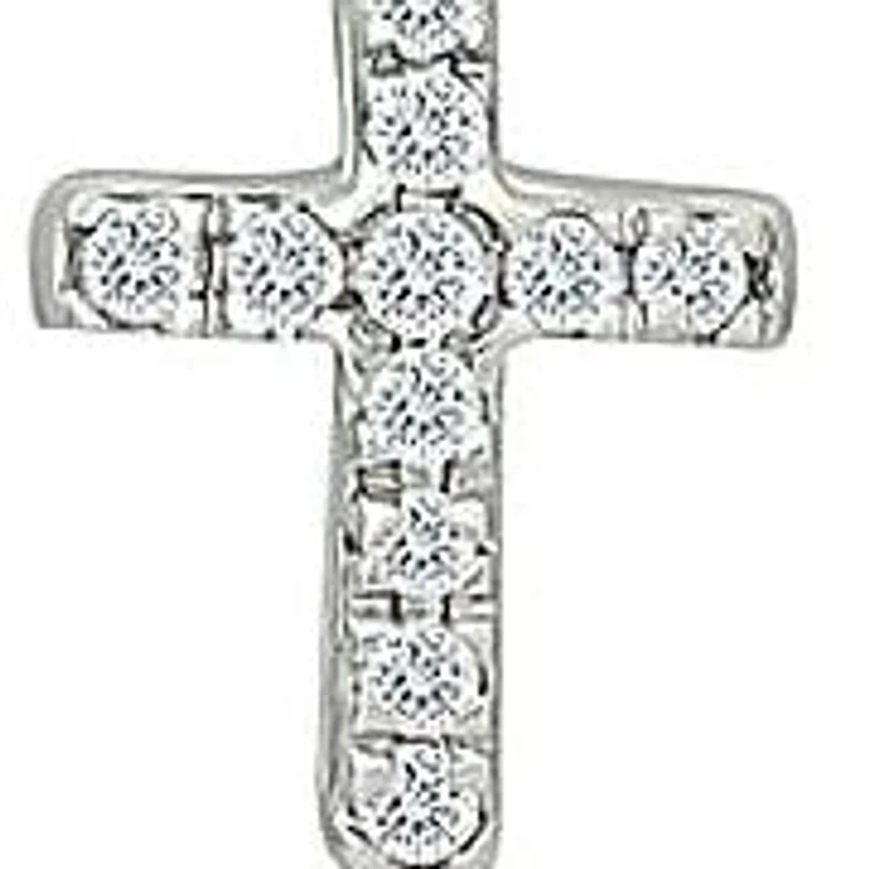 Diamond Cross Heart Pendant