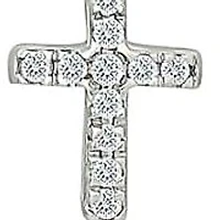 Diamond Cross Heart Pendant