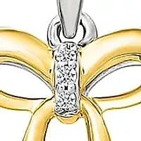 Diamond Bow Heart Pendant