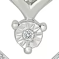 Diamond Entwined Hearts Pendant