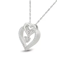 Diamond Entwined Hearts Pendant