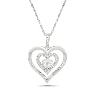 Diamond Fancy Heart Pendant