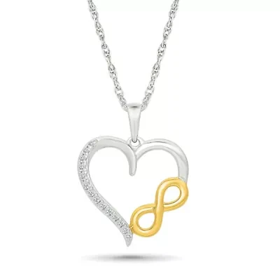 Diamond Infinity Heart Pendant