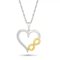 Diamond Infinity Heart Pendant