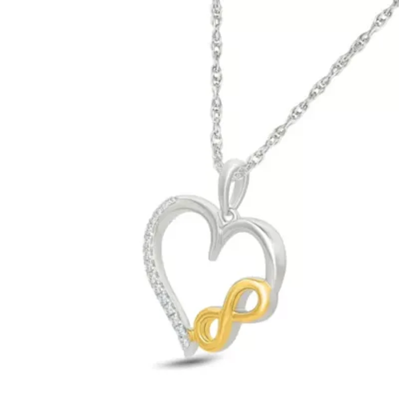 Diamond Infinity Heart Pendant