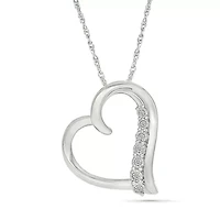 Diamond Sidetilted Heart Fancy Pendant