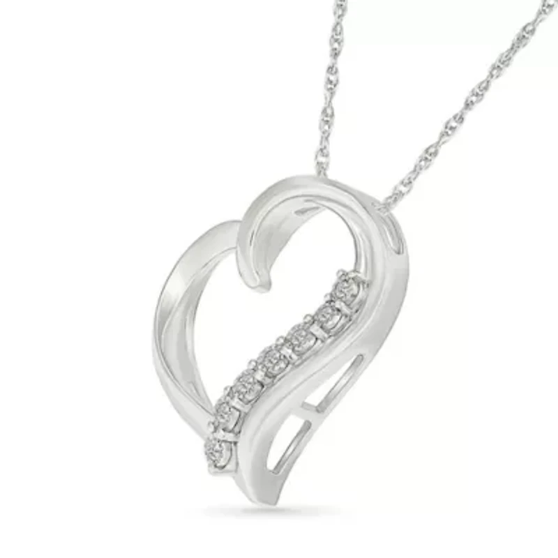 Diamond Sidetilted Heart Fancy Pendant