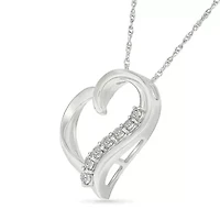 Diamond Sidetilted Heart Fancy Pendant