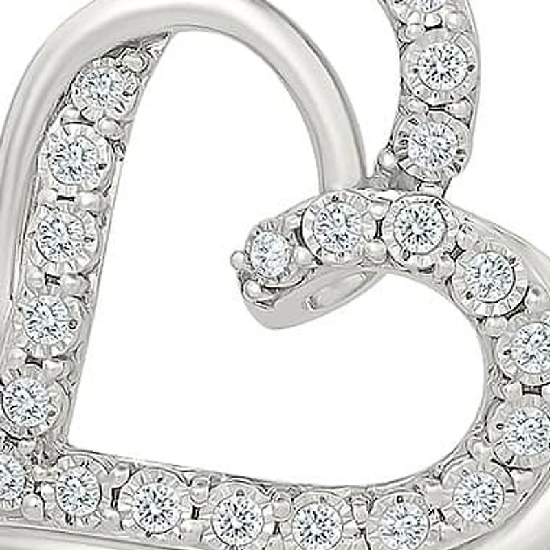 Diamond Sidetilted Heart Fancy Pendant