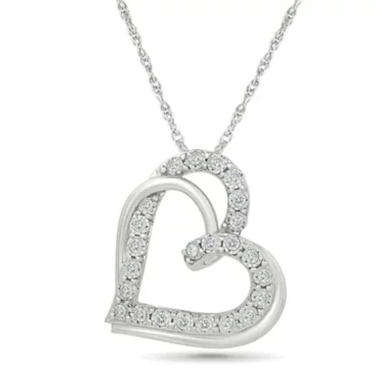 Diamond Sidetilted Heart Fancy Pendant