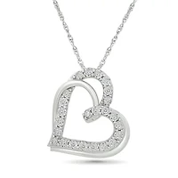 Diamond Sidetilted Heart Fancy Pendant