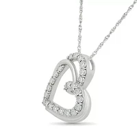 Diamond Sidetilted Heart Fancy Pendant