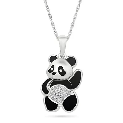 Diamond Panda Charm Pendant