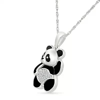 Diamond Panda Charm Pendant