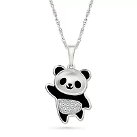 Diamond Panda Charm Pendant