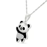 Diamond Panda Charm Pendant
