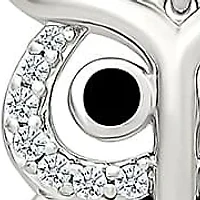 Diamond Owl Charm Pendant