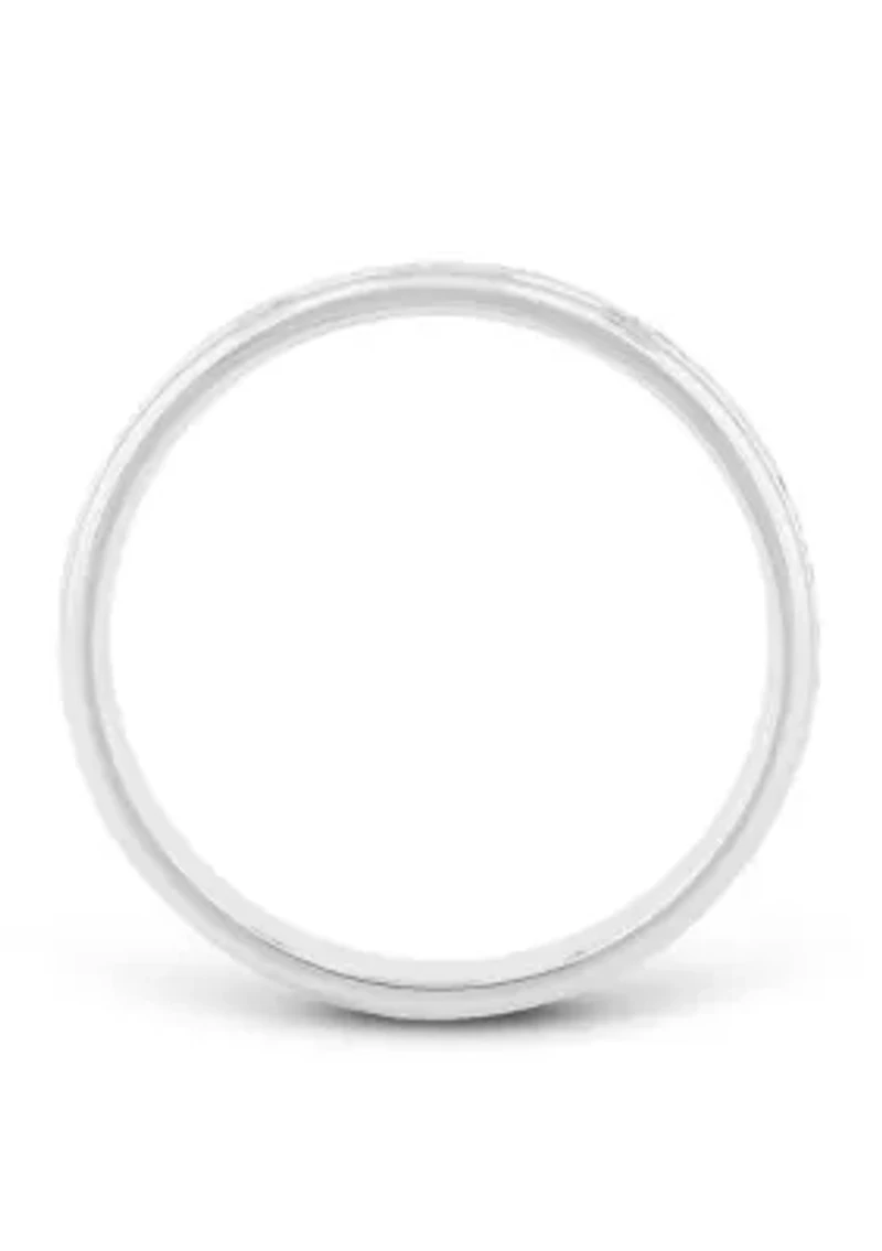 Prism-Cut Milgrain Millimeter Wedding Band .925 Sterling Silver