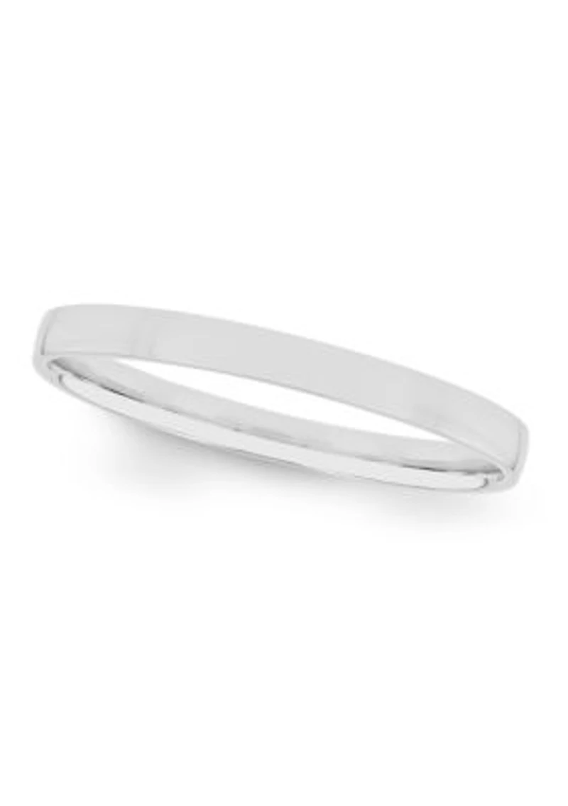 Plain Polished Millimeter Wedding Band .925 Sterling Silver
