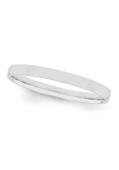 Plain Polished Millimeter Wedding Band .925 Sterling Silver