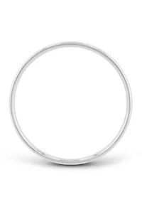Plain Polished Millimeter Wedding Band .925 Sterling Silver