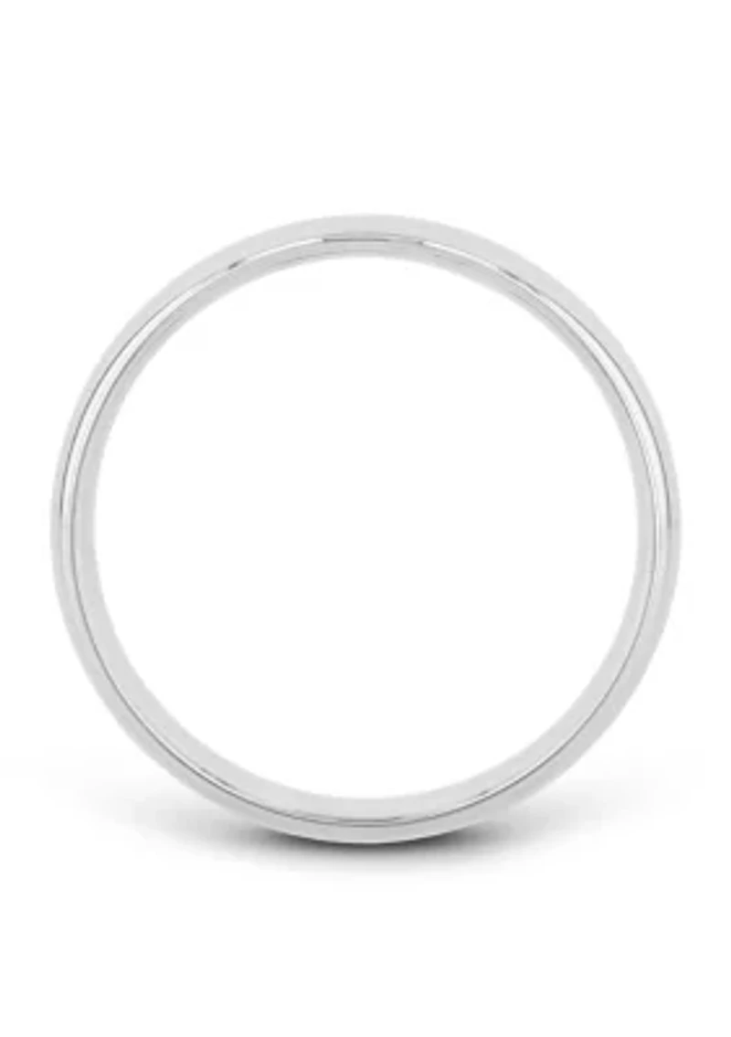 Plain Polished Millimeter Wedding Band .925 Sterling Silver