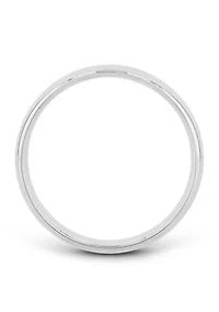 Plain Polished Millimeter Wedding Band .925 Sterling Silver