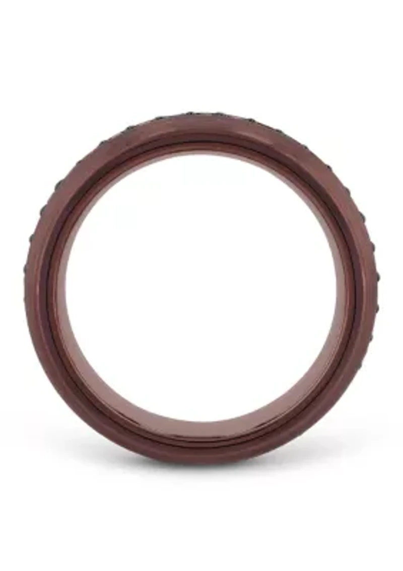 Black Sapphire Eternity Band Bronze-Tone Tungsten