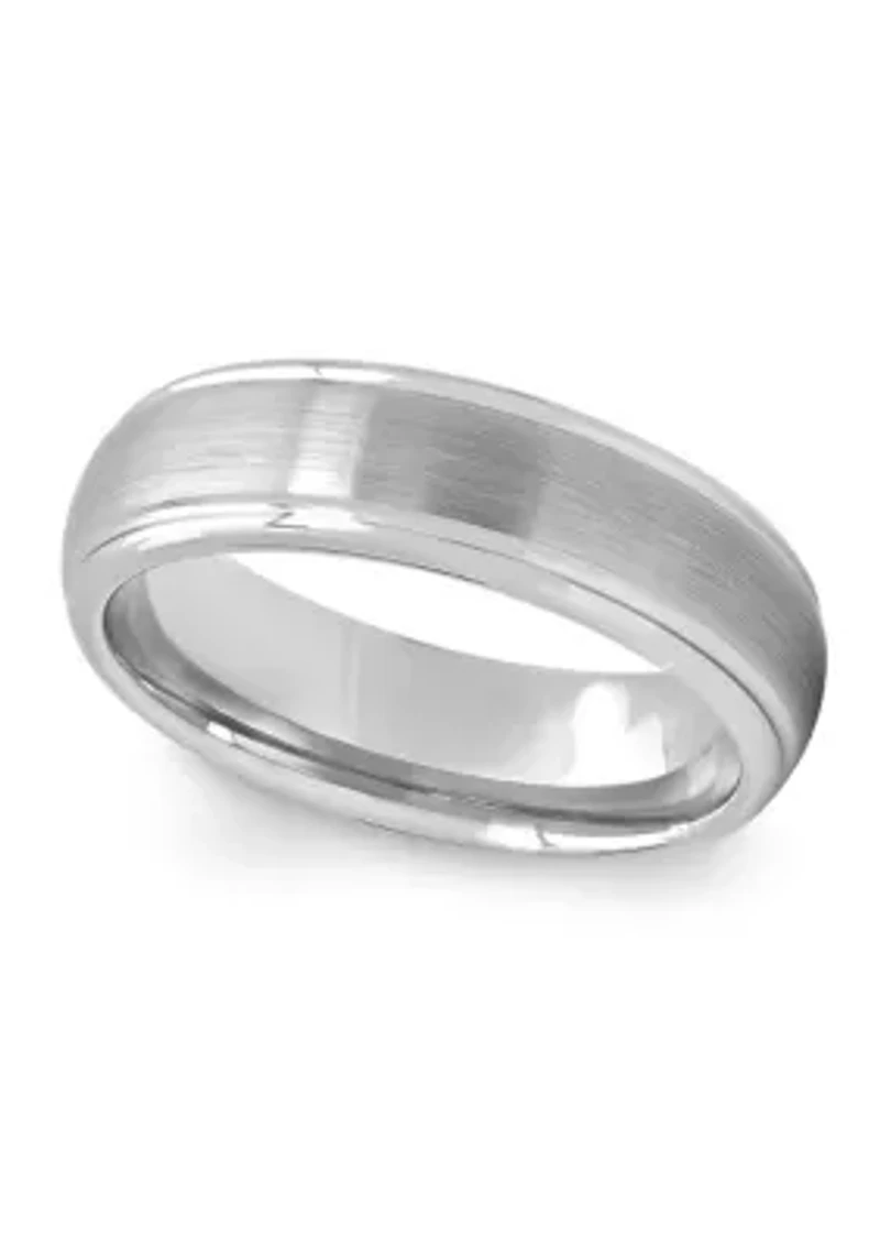 Grooved Satin Finish Band Tungsten