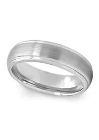 Grooved Satin Finish Band Tungsten
