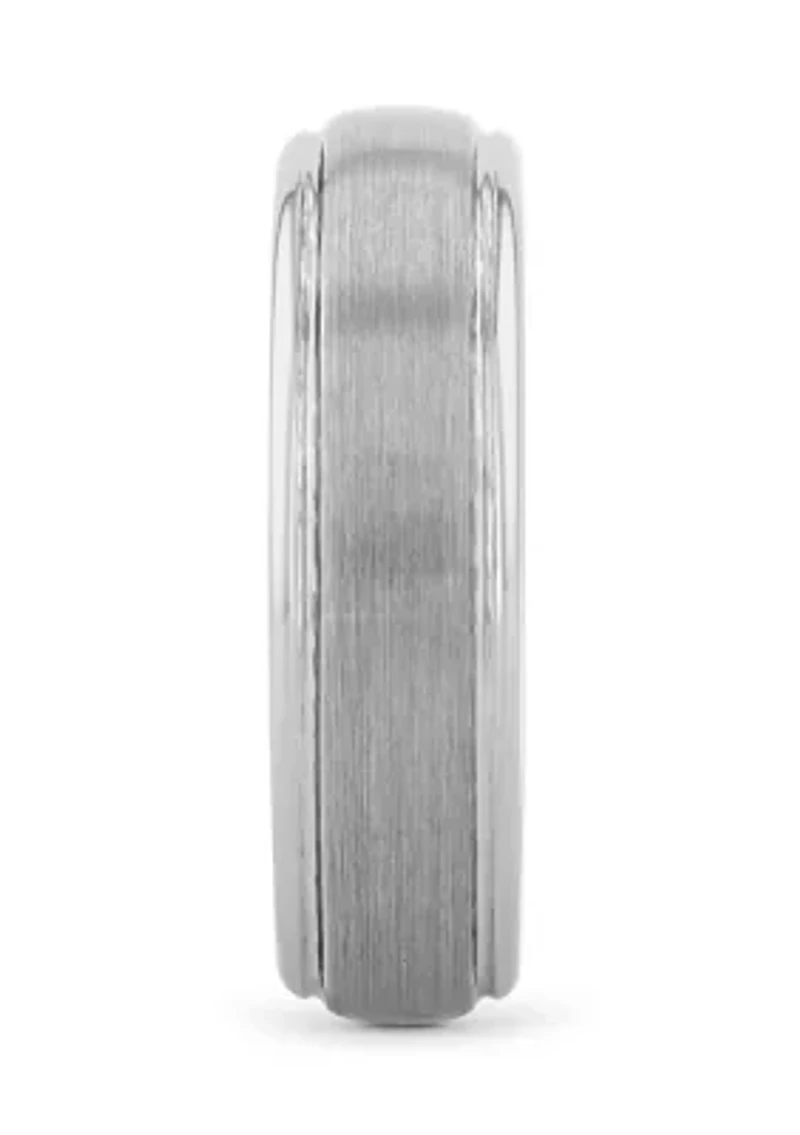 Grooved Satin Finish Band Tungsten