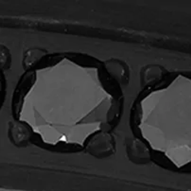 1/6 ct. t.w. Black Diamond Domed Band Stainless Steel