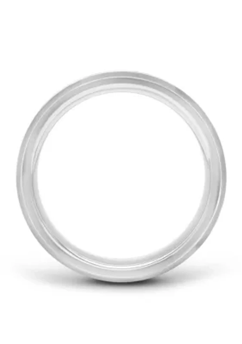 Grooved Band Black and Blue Stainless Steel