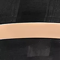 Striped Band Black and Rose-Tone Stainless Steel