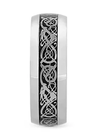 Ornate Filigree Band Stainless Steel