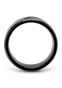 1/10 ct. t.w. Diamond Band Black Stainless Steel