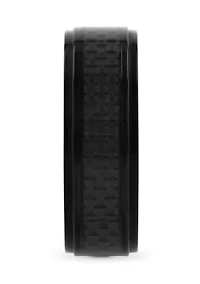 Black Weave Inlay Lightweight Beveled Band Titanium