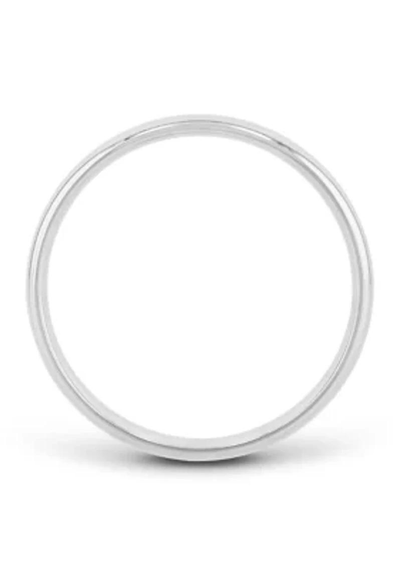 Plain Polished Millimeter Wedding Band .925 Sterling Silver