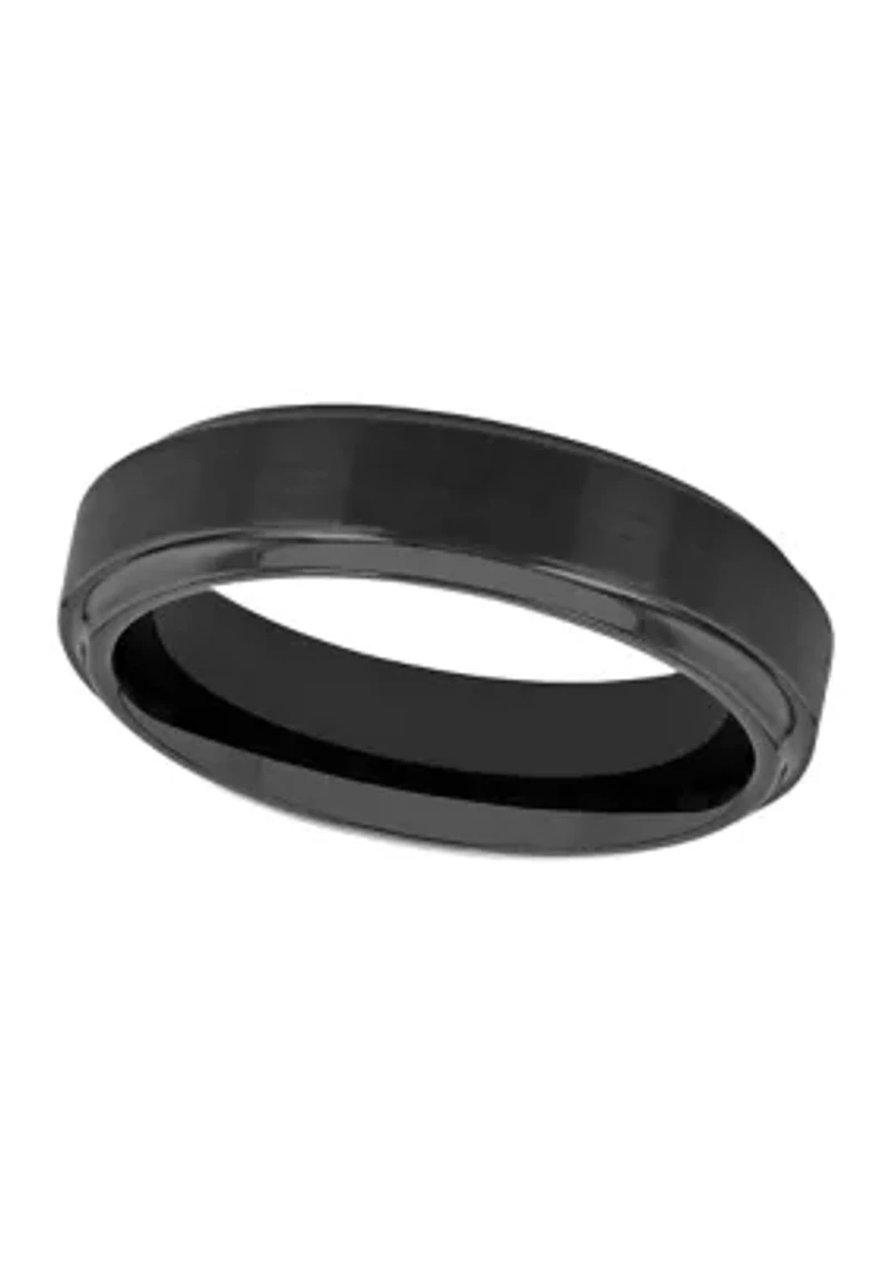 Satin Finish Step Edge Band Black Cobalt