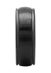 Domed Satin Finish Band Black Cobalt
