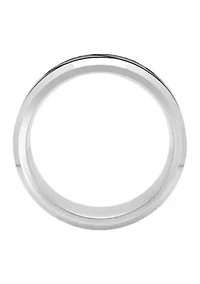 Grooved Satin Finish Band Two-Tone Cobalt