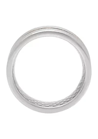 Satin Finish Rose-Tone Stripe Band Cobalt