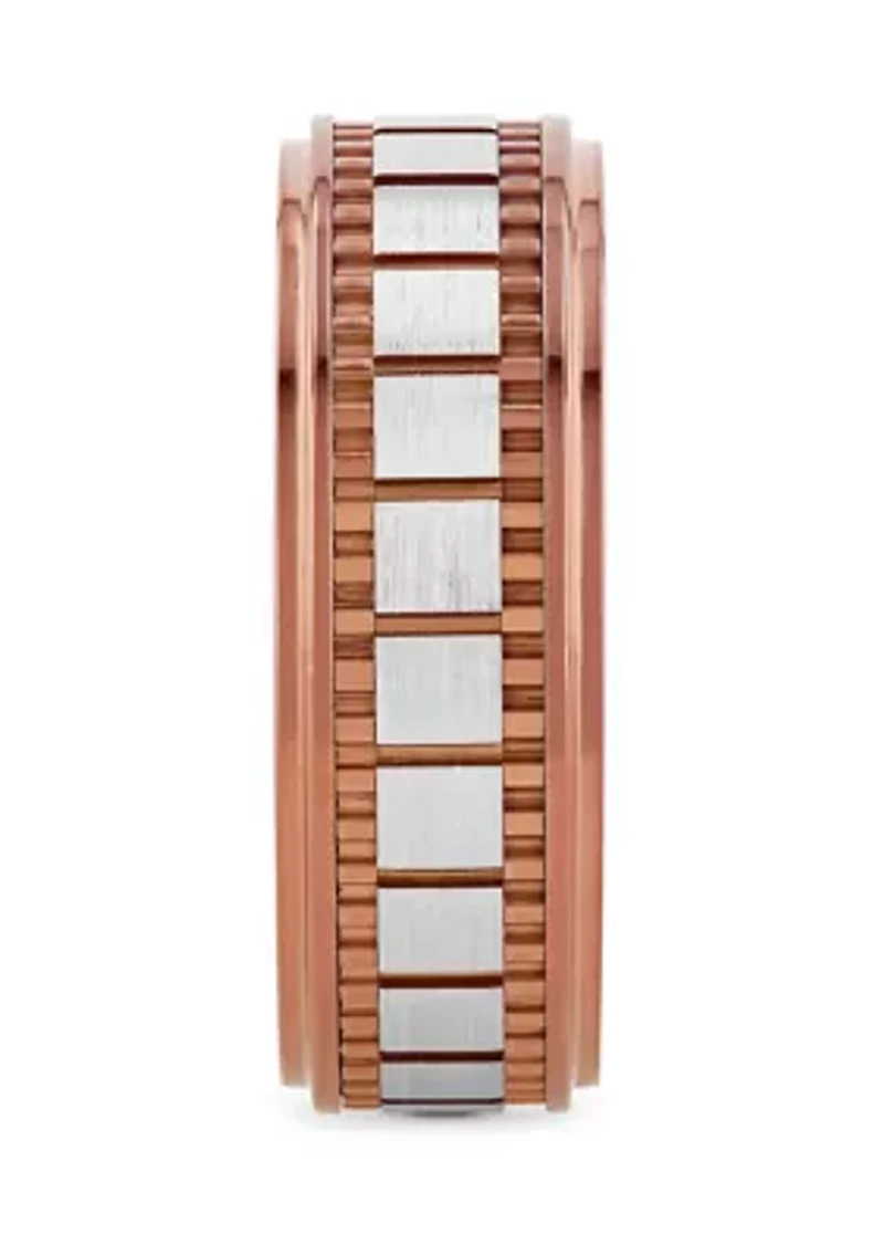Gear Trim Step Edge Band Rose-Tone Cobalt