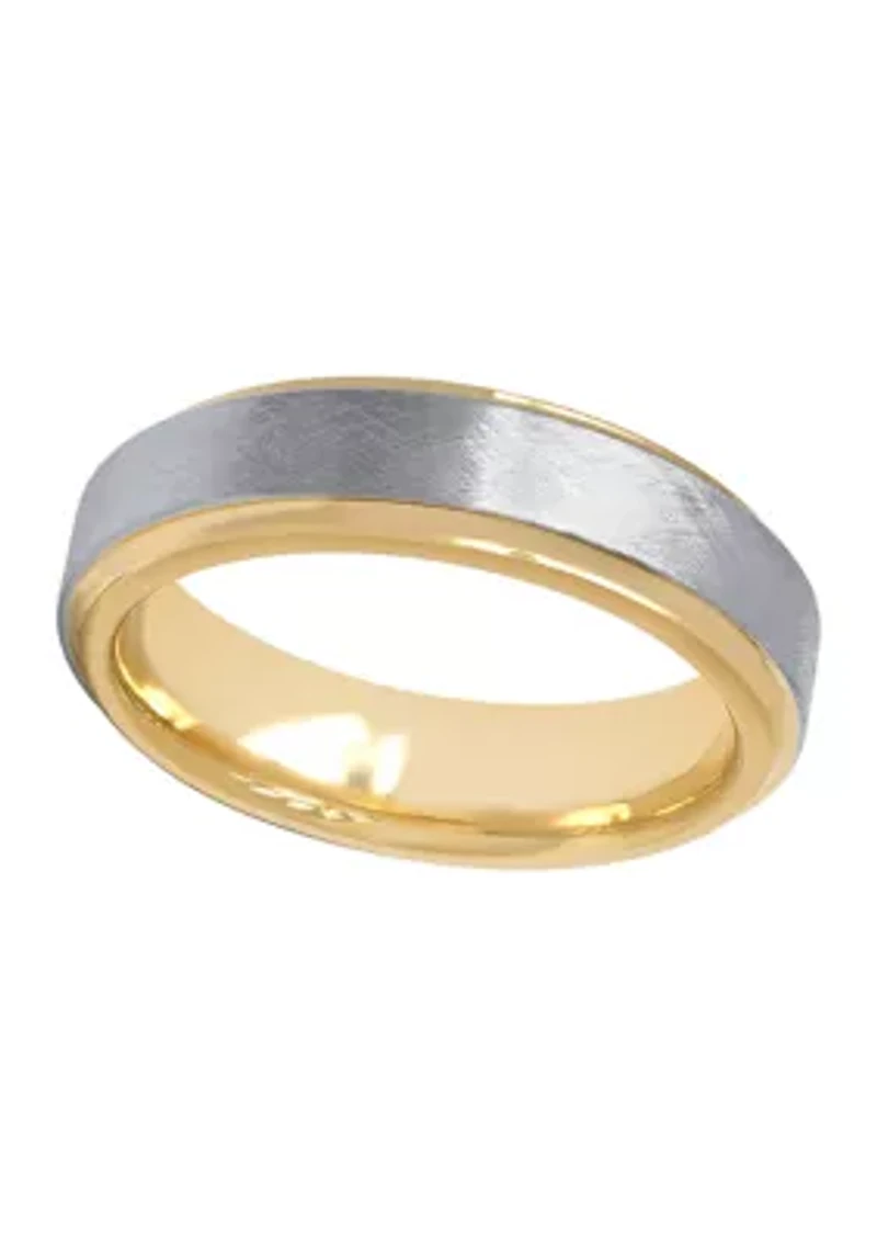 Brushed Step Edge Band Two-Tone Cobalt