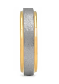 Brushed Step Edge Band Two-Tone Cobalt