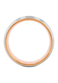 Satin Finish Rose-Tone Accent Band Cobalt