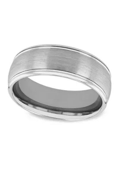 Domed Satin Finish Band Cobalt
