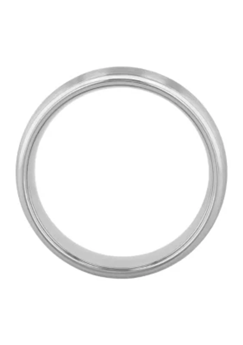 Domed Satin Finish Band Cobalt