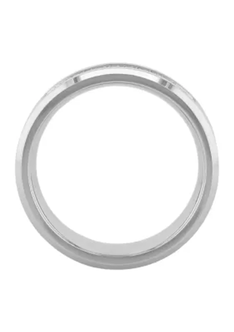 1/8 ct. t.w. Diamond Beveled Edge Band Cobalt